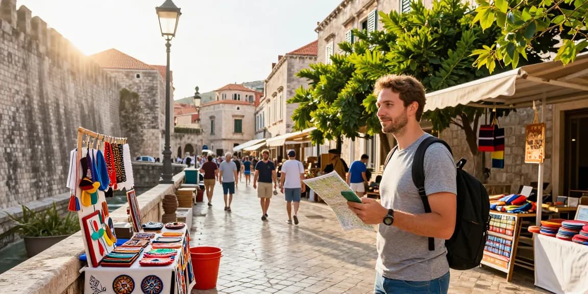 Where Can I Buy Top Shelf Weed In Dubrovnik, Croatia? Traveler exploring Dubrovnik's vibrant streets for cannabis.
