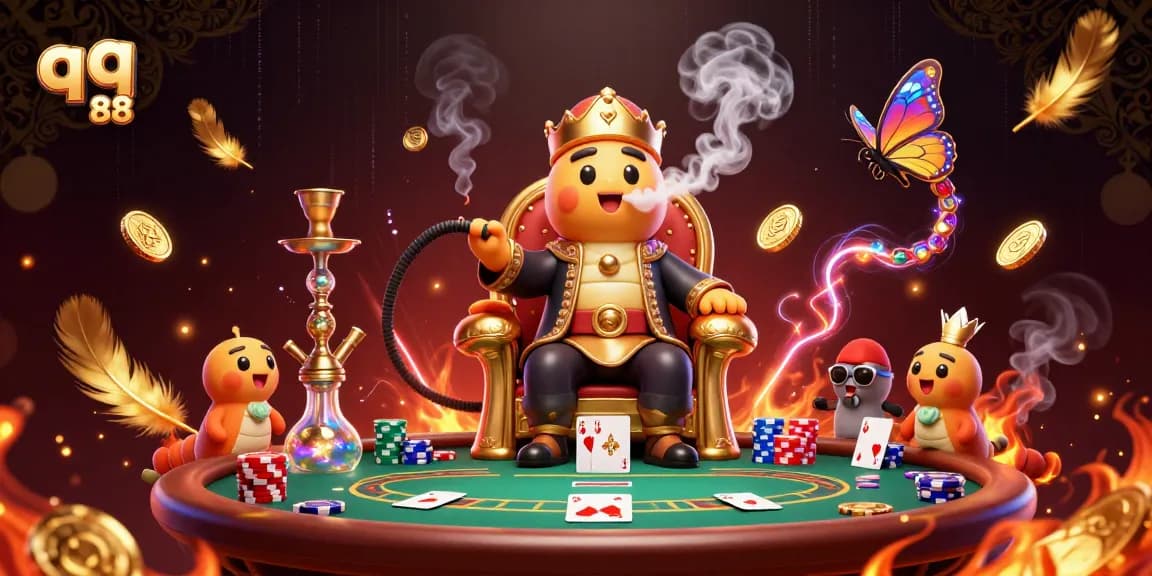 Experience thrilling poker action with qq 88 in a vibrant casino scene featuring dynamic gaming elements.
