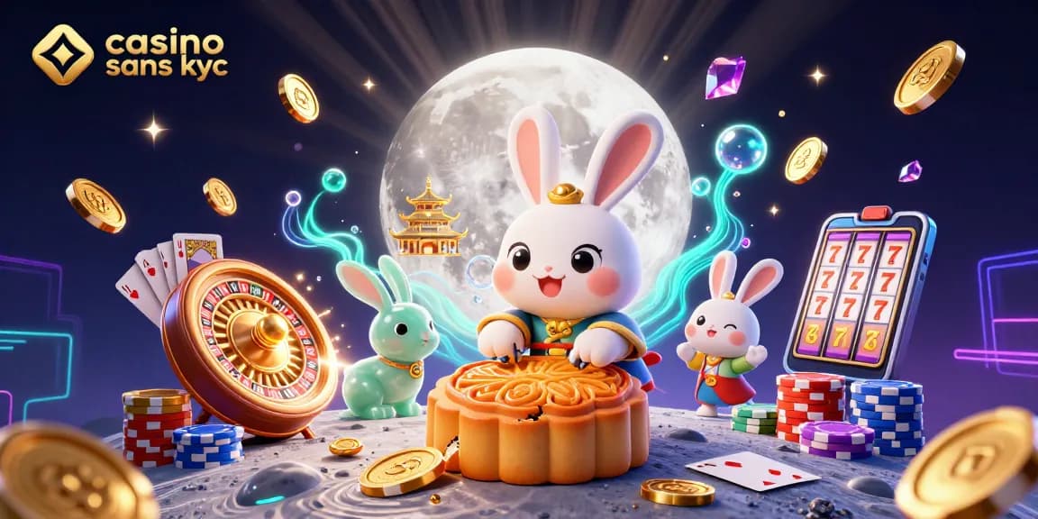 Jouez dans un casino sans KYC avec des jetons de poker révélés par un lapin lunaire traditionnel.