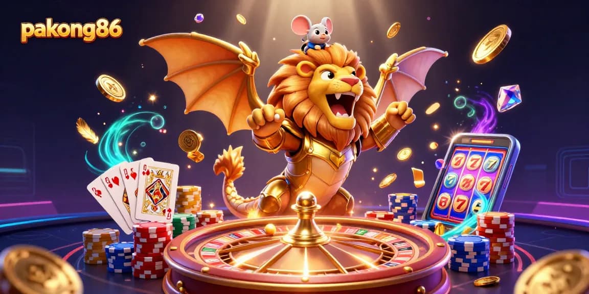 Experience immersive gaming thrills with pakong86, featuring vibrant characters and rich casino elements.