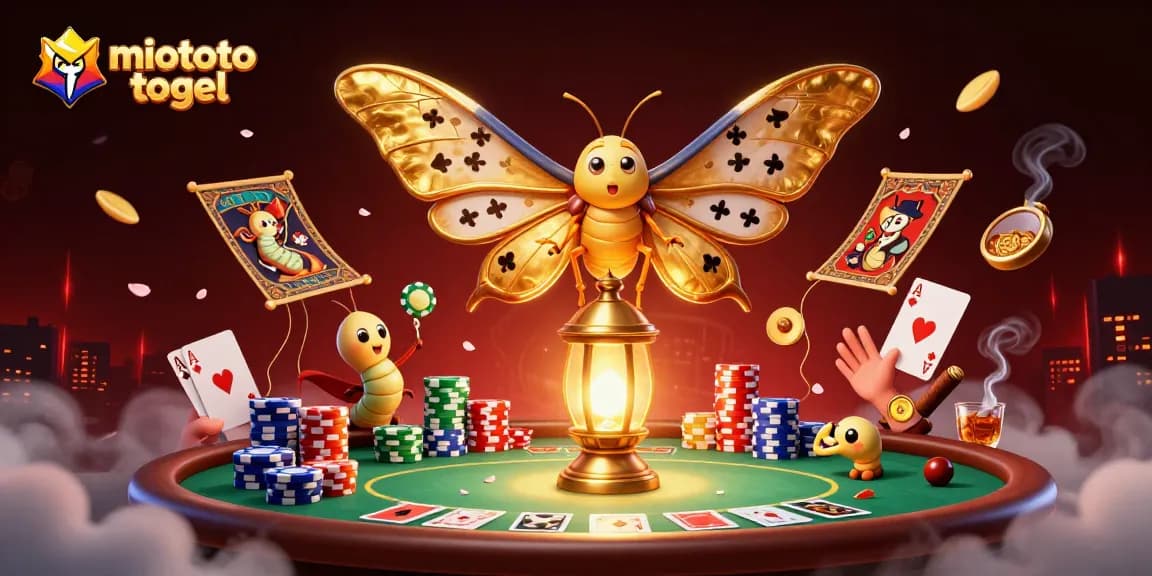 Experience the thrill of miototo togel in an exciting casino scene with vibrant characters and rich game elements.
