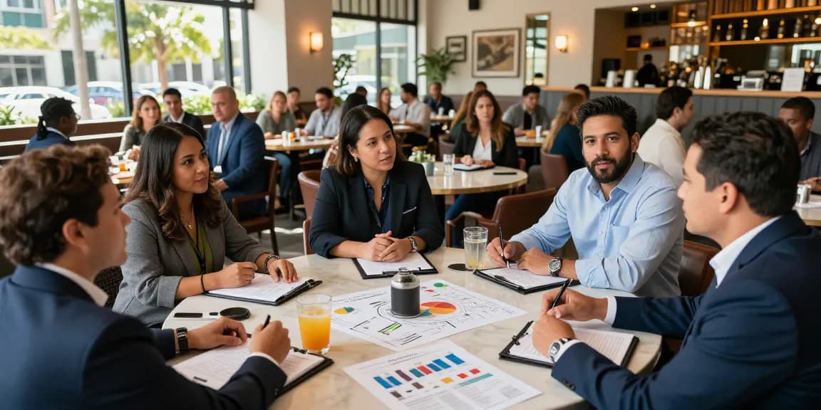 Tampa restaurant leadership FAQs meeting with diverse managers discussing strategies