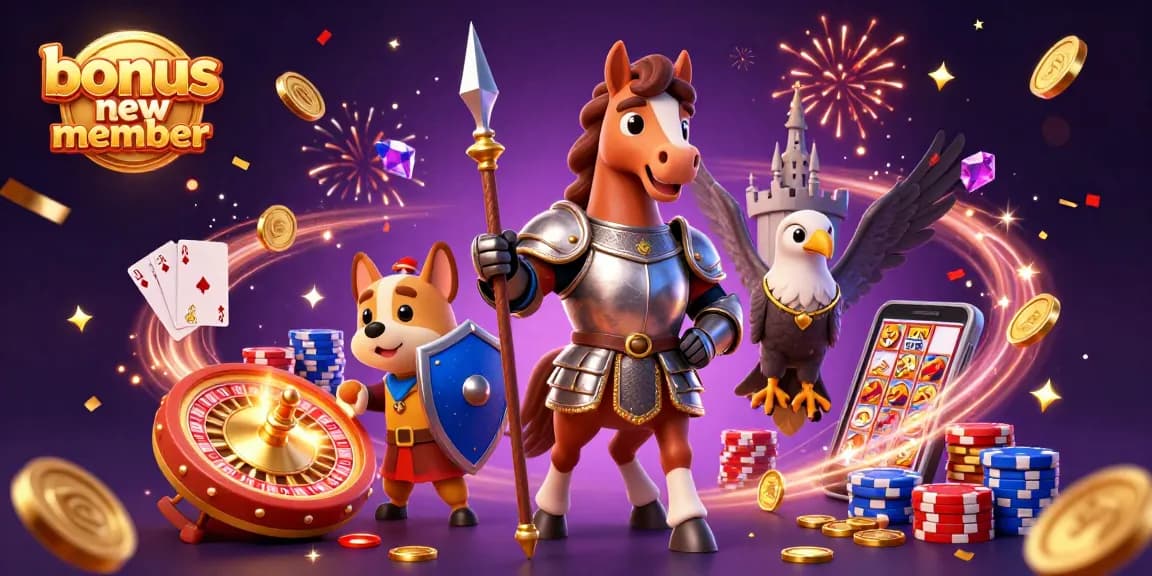 Engage with a thrilling bonus new member illustration featuring casino fun and excitement!