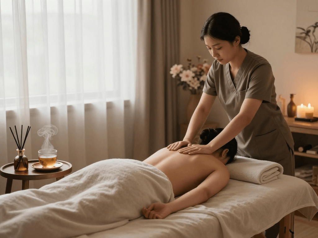 Experience mantra 88 in a serene spa environment with relaxing massage therapy.