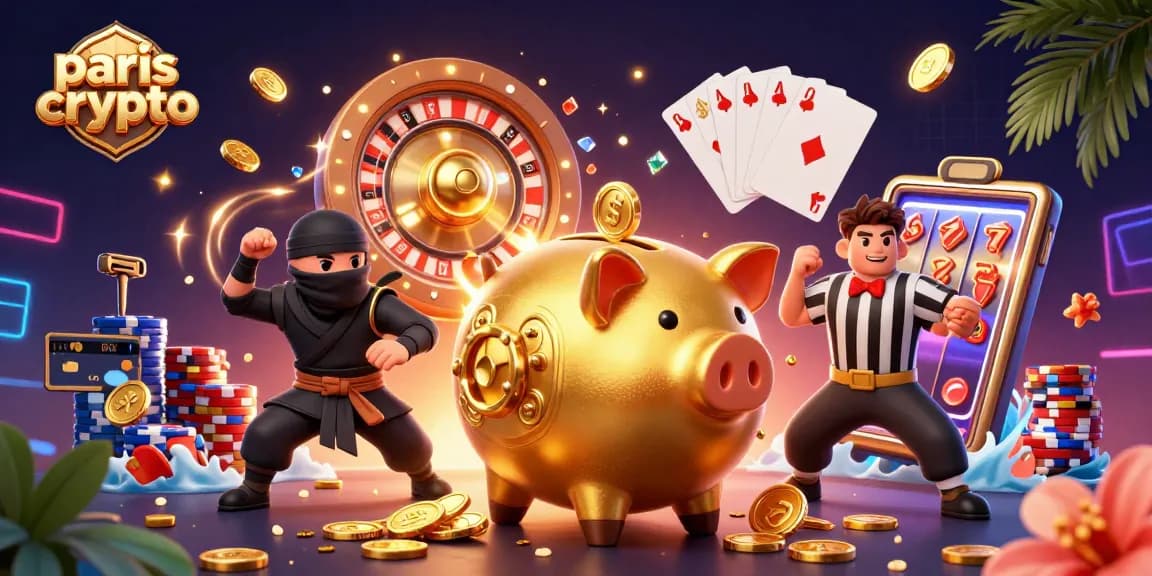 Pariez sur paris crypto avec un cochon tirelire sumo et un ninja tout en profitant d'une expérience ludique.
