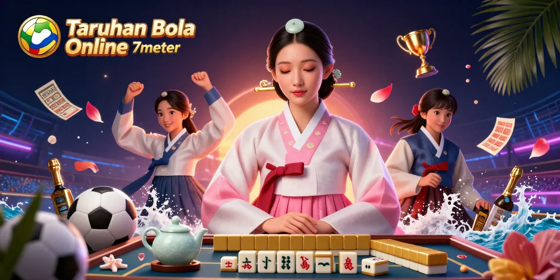 Engage in Taruhan Bola Online 7meter with sports betting elements and vibrant visual effects.