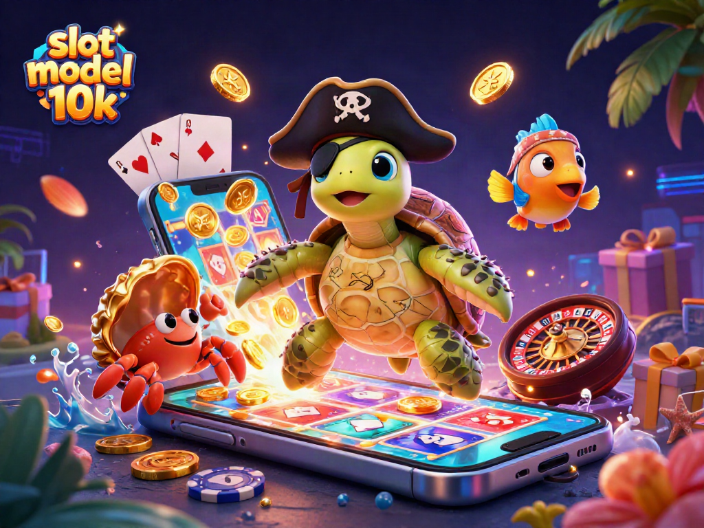 Experience exciting wins with slot modal 10k through a vibrant underwater casino adventure scene.