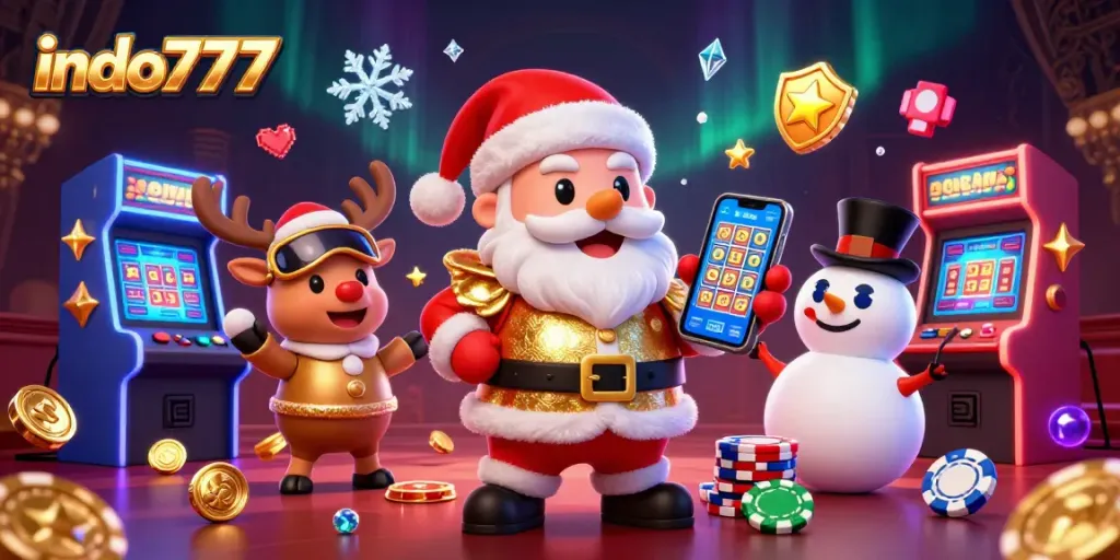 Menangkan jackpot di indo777 dengan Santa dan teman-teman kasino yang penuh warna.
