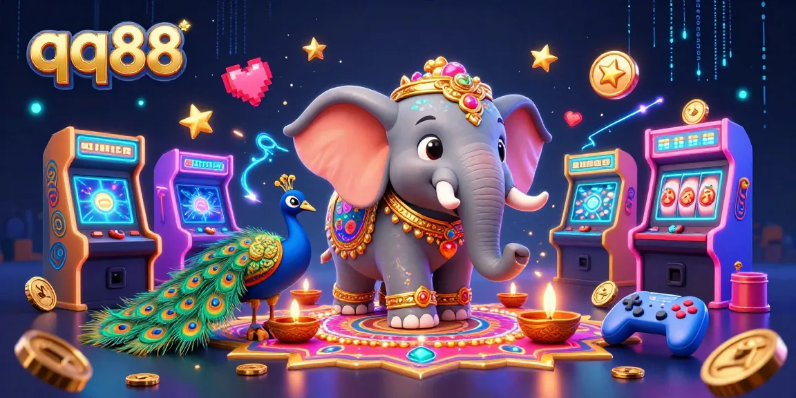 Win big with interactive games and vibrant animations at qq88, showcasing colorful casino-themed elements.
