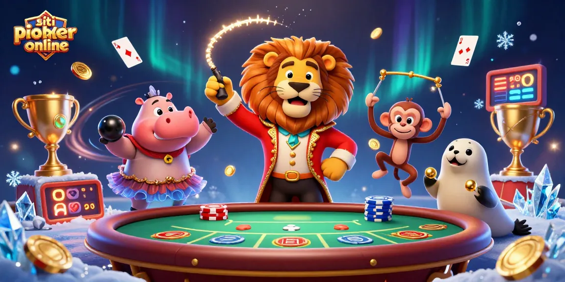 Siti poker online: gioca a poker con i personaggi divertenti in una scena vivace al tavolo da gioco