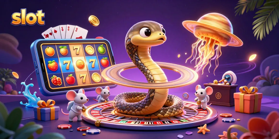 Engage in exciting slot gameplay with cosmic elements and vibrant illustrations.