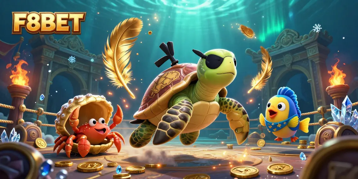 Experience thrilling underwater adventures with F8BET, featuring dynamic casino-themed creatures and treasure.