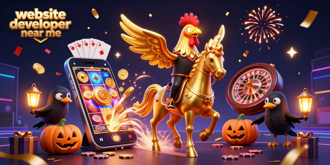 Engage in winning strategies with a website developer near me amid a vibrant casino scene.