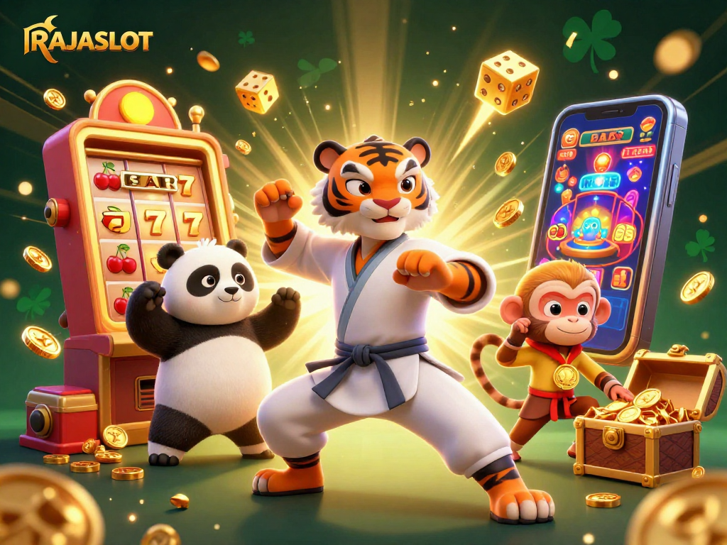 Menangkan jackpot menarik dengan RAJASLOT sambil menyaksikan penampilan karakter unik dalam ilustrasi yang penuh warna.