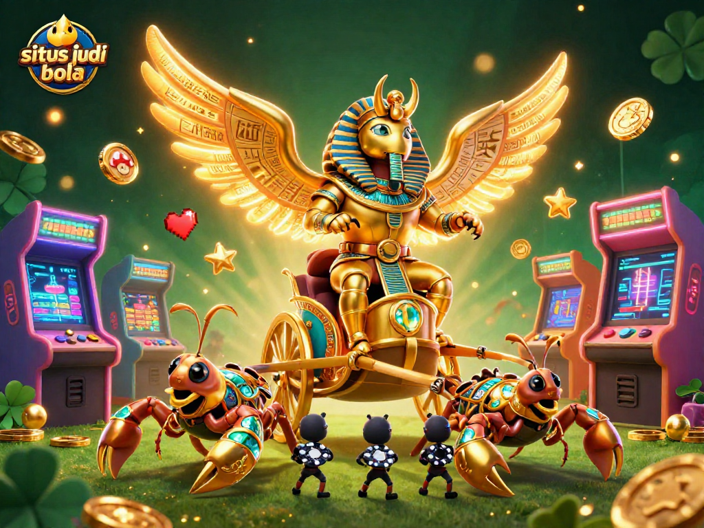 Engage in situs judi bola with a vibrant 3D illustration depicting thrilling sports betting action.