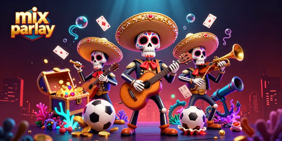 Experience the thrill of mix parlay betting with vibrant 3D characters and dynamic gaming elements.