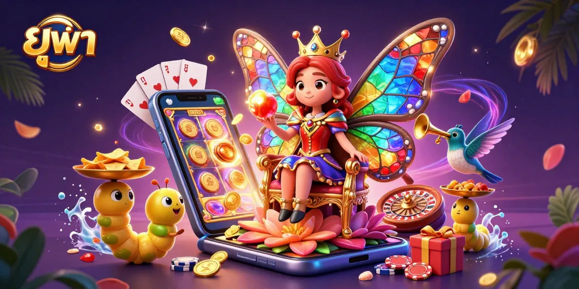 Experience the excitement of ยูฟ่า gaming with colorful slots and casino elements in a magical environment.