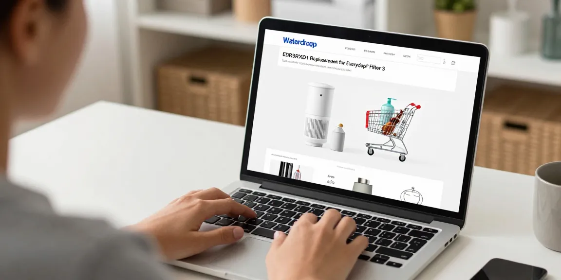 Waterdrop EDR3RXD1 Replacement for Everydrop® Filter 3 featured in an online shopping scenario for best deals and product reviews.
