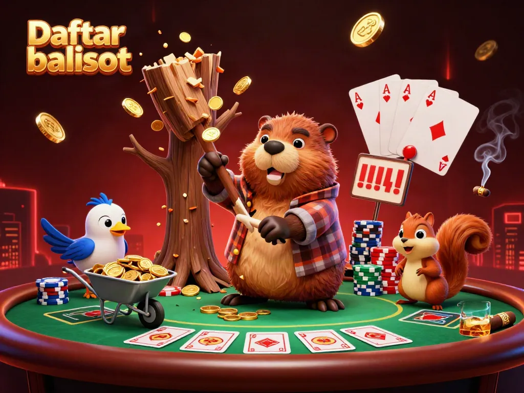 Experience the thrill of casino gaming with Daftar balisot, featuring lively cartoon characters and action.