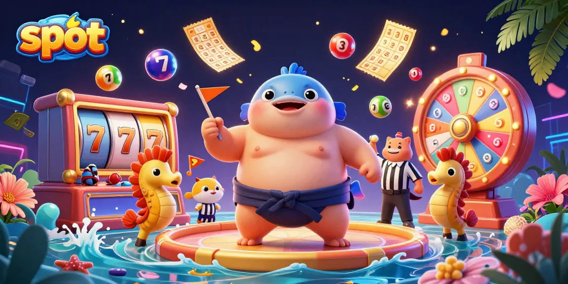Engage with the exciting world of slot games illustrated through vibrant characters and elements.
