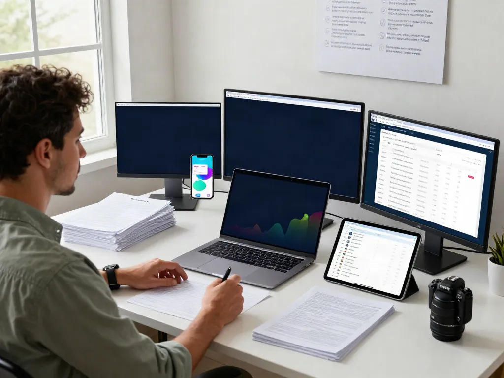 Tax software for new tax business displayed on modern workspace screens with professional tools.