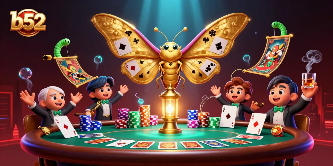 Engage in thrilling gameplay at b52 with an energetic casino scene featuring a vibrant poker table.