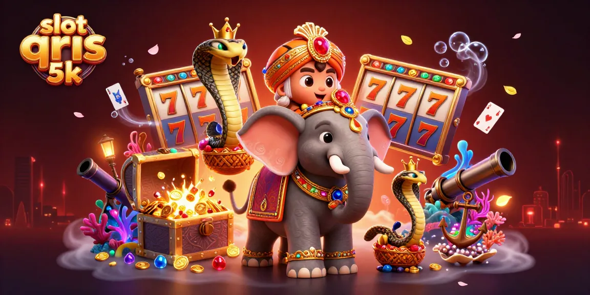 Spin to win with slot qris 5k featuring vibrant characters and exciting gaming elements!