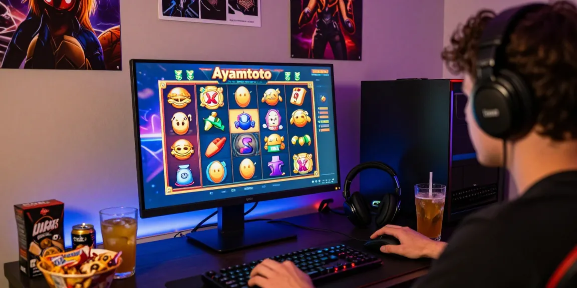 Pengalaman bermain Ayamtoto di ruang gaming dengan antarmuka slot terbaru yang menunjukkan kemenangan.