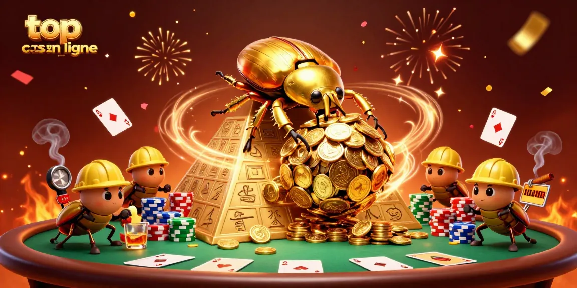 Visez le top casino en ligne avec des croupiers et des jetons de poker dans un cadre festif.