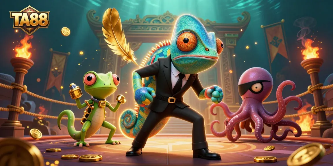 Engage with TA88 online casino featuring unique characters and vibrant gaming elements.