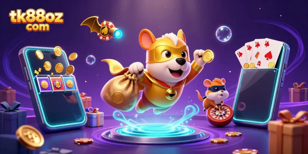 Engage in thrilling online gaming at tk88oz com with dynamic characters and casino elements.