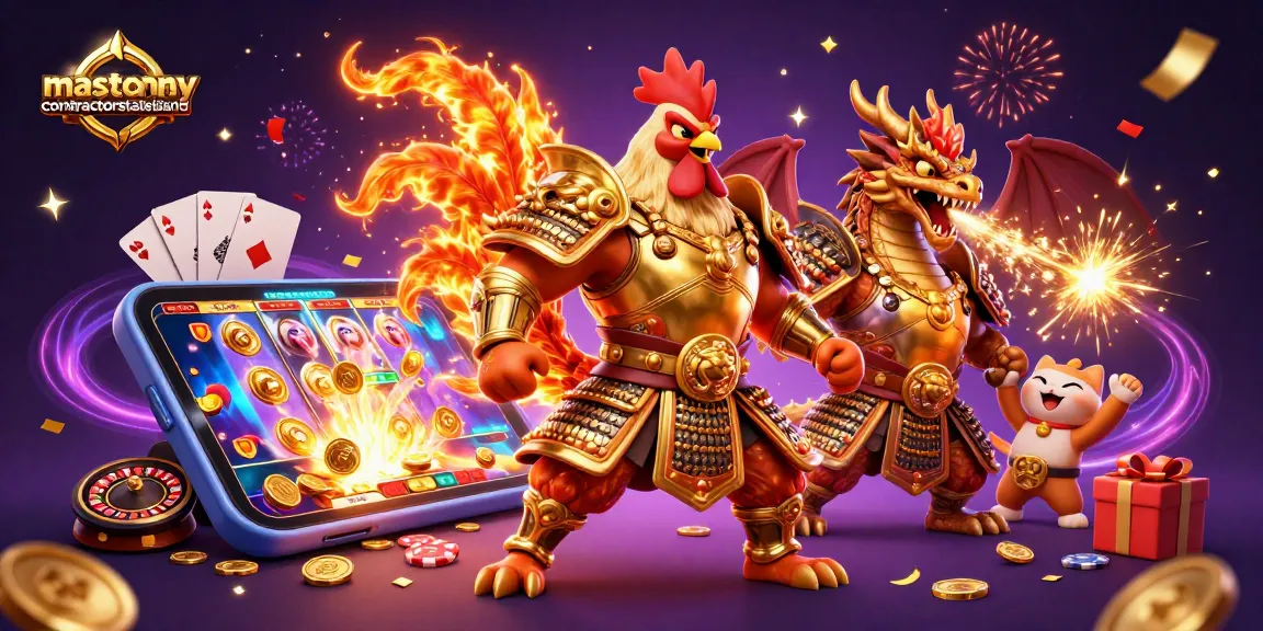 Experience thrilling slots action with masonrycontractorstatenisland, featuring vibrant 3D characters and casino elements.