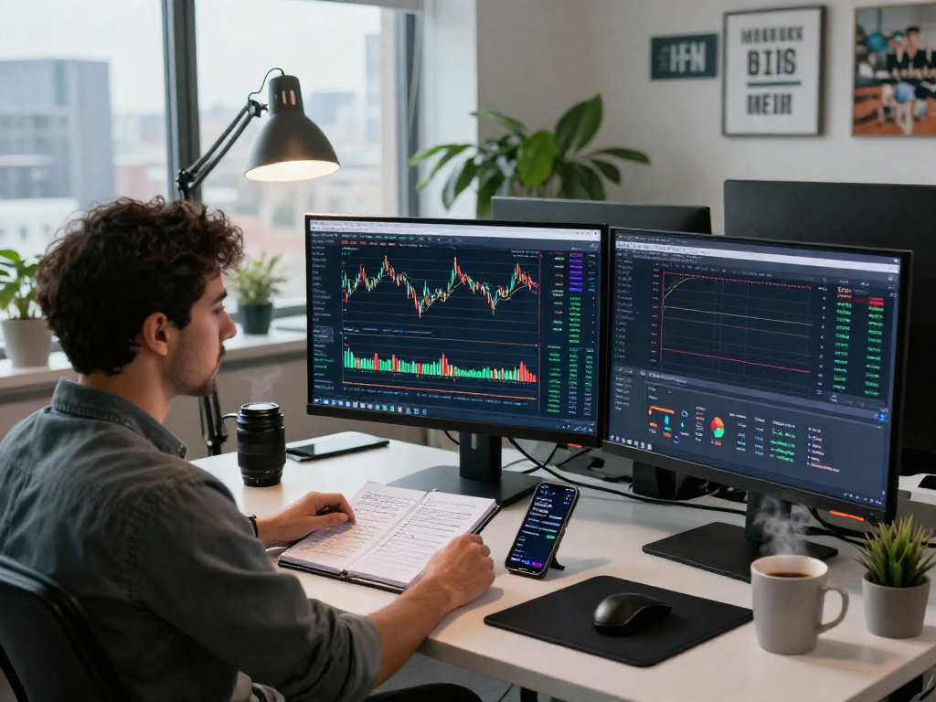 实时交易分析空间，使用TradingView官网展示股票数据和自定义指标，专业交易者专注于市场动态。