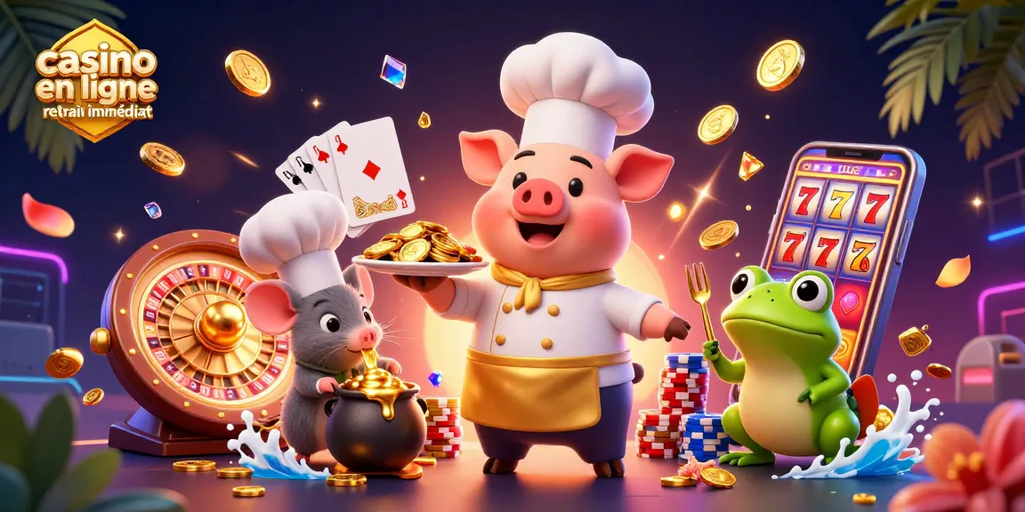 Jouez au casino en ligne retrait immédiat avec des personnages amusants en 3D, une ambiance festive.