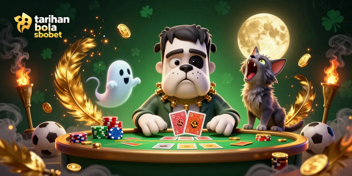 Experience taruhan bola sbobet excitement with a Frankenstein bulldog dealer and spooky casino elements.