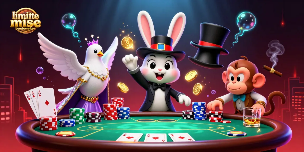 Découvrez des gains avec limite mise bookmaker sur des personnages de casino animés.