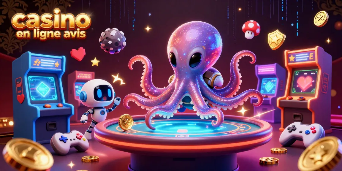 Jouez aux jeux de casino grâce à des avis sur le casino en ligne, illustrés par un extraterrestre et un robot