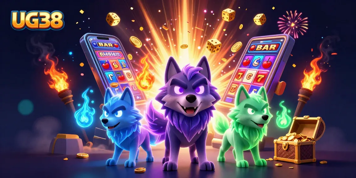 Spin the reels of UG38’s vibrant slot machine nestled among spectacular ghostly wolves.