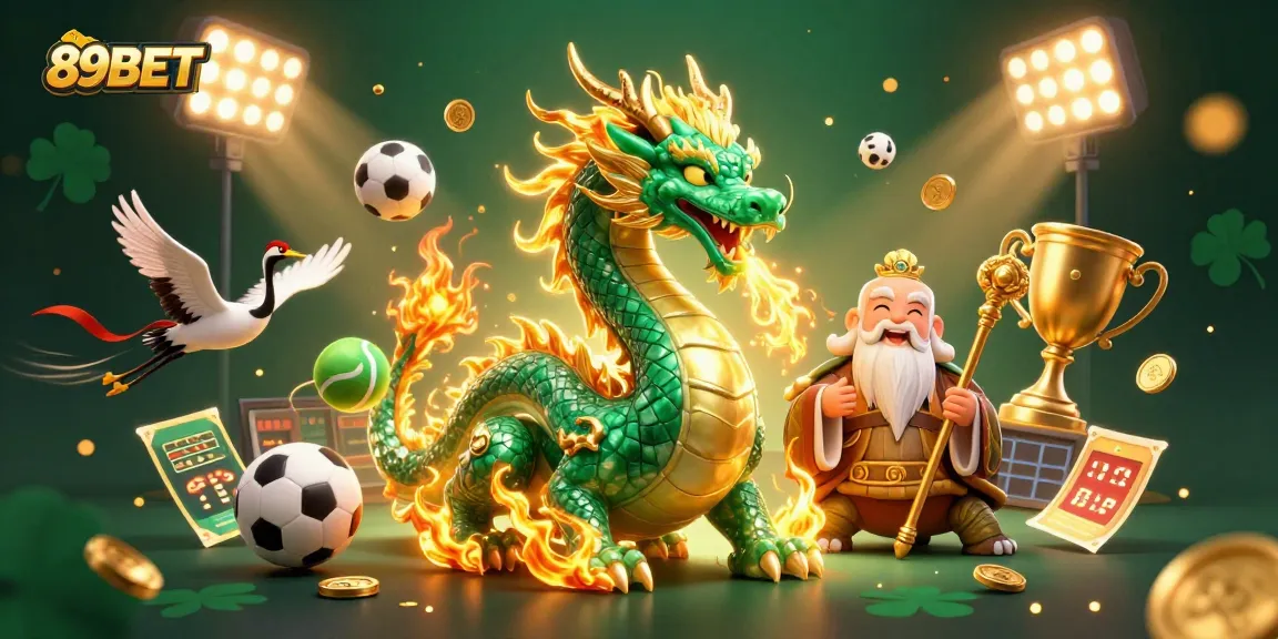 Engage with the thrilling world of 89BET as emerald dragons and lucky cranes enhance your gaming experience.