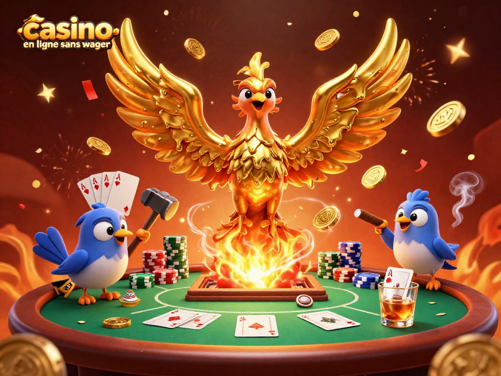 Découvrez une illustration animée colorée représentant le casino en ligne sans wager avec des éléments de poker.