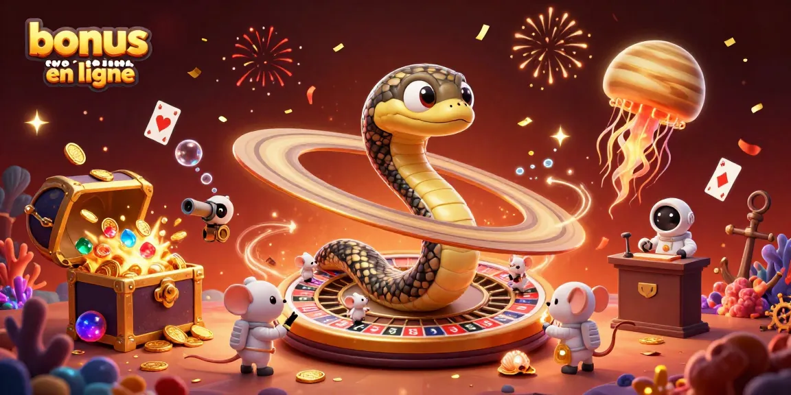 Profitez du bonus casino en ligne avec des astronautes pariant sur les segments d'une roulette planétaire.