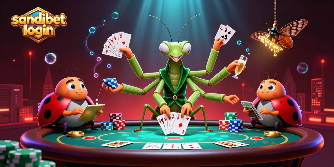 Engage in thrilling sandibet login with 3D casino characters and a vibrant gambling atmosphere.
