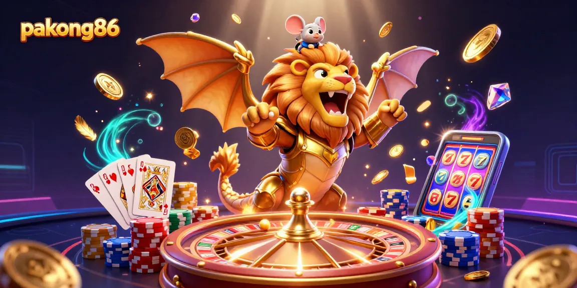 Experience immersive gaming thrills with pakong86, featuring vibrant characters and rich casino elements.
