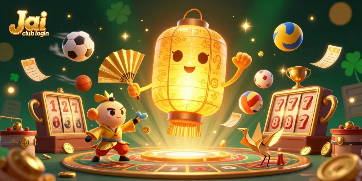 Engage in thrilling casino entertainment with Jai club login, featuring dynamic game elements and gold accents.