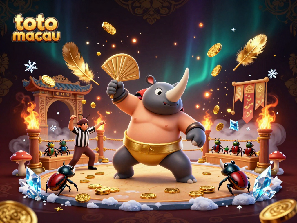 Toto Macau players enjoy exhilarating moments featuring a fighting beetle champion amid flying coins.