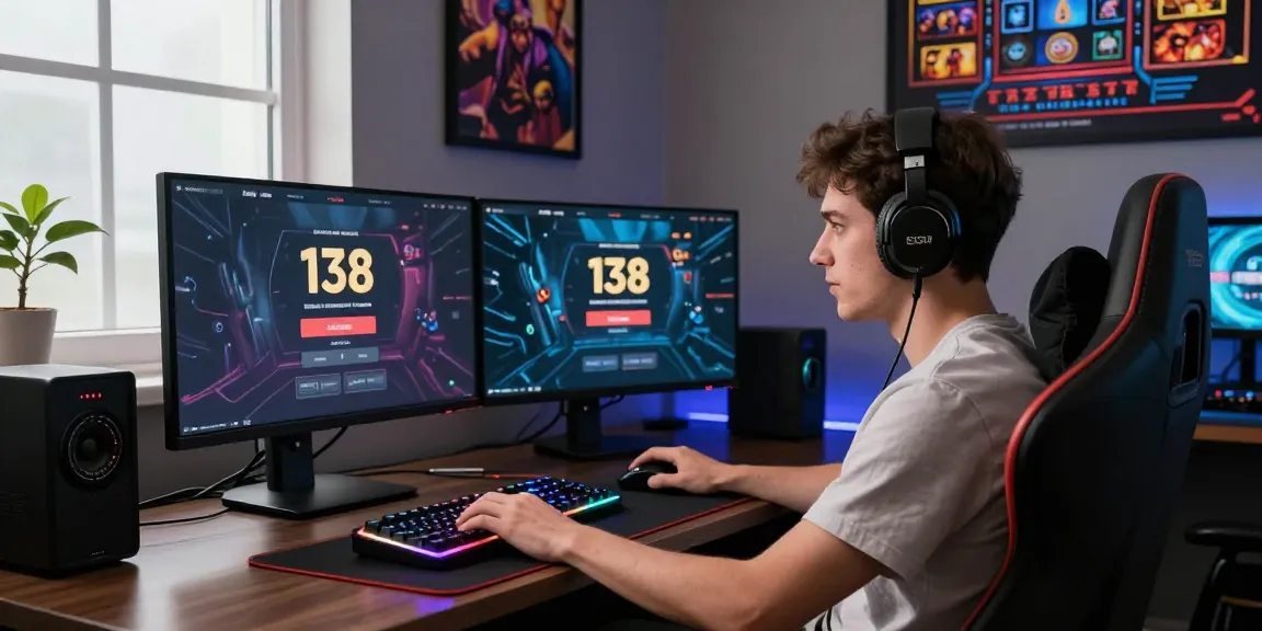 The hero 138 login interface displayed in a dynamic online gaming scene with a player immersed in the excitement of casino games.
