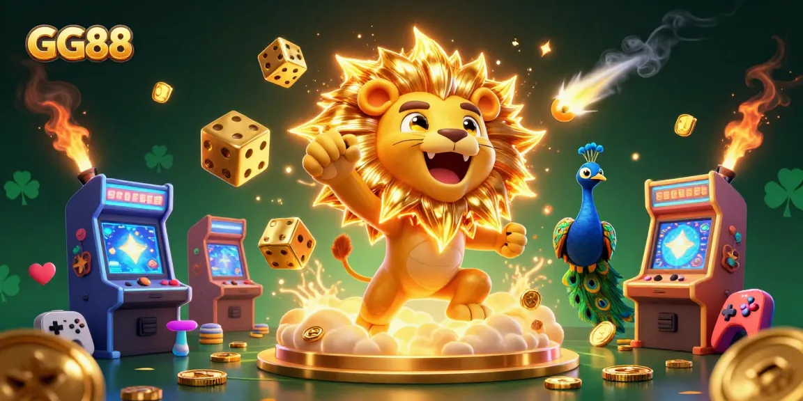 Experience the thrilling atmosphere of GG88 with a vibrant casino and gaming illustration.