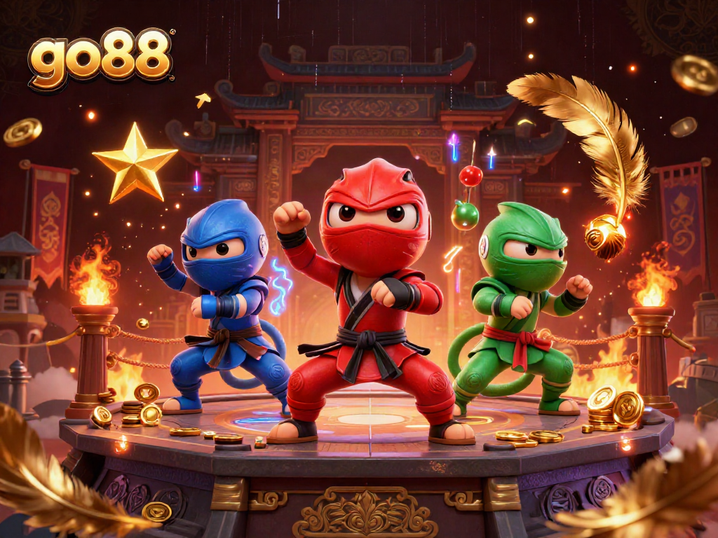 Experience thrilling gameplay with go88 featuring dynamic chameleon ninjas in an exciting casino atmosphere.