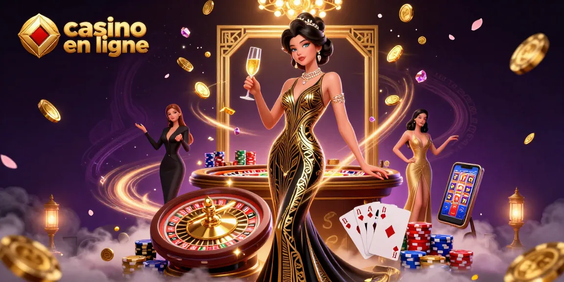 Experience the thrill of casino en ligne with vibrant scenes of glamorous gambling.