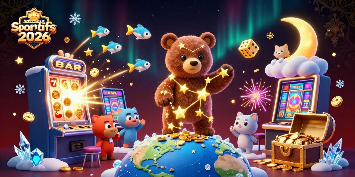 Illustration dynamique des meilleurs sites de paris sportifs 2026, avec des personnages lumineux et des éléments de jeu captivants.
